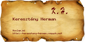 Keresztény Herman névjegykártya